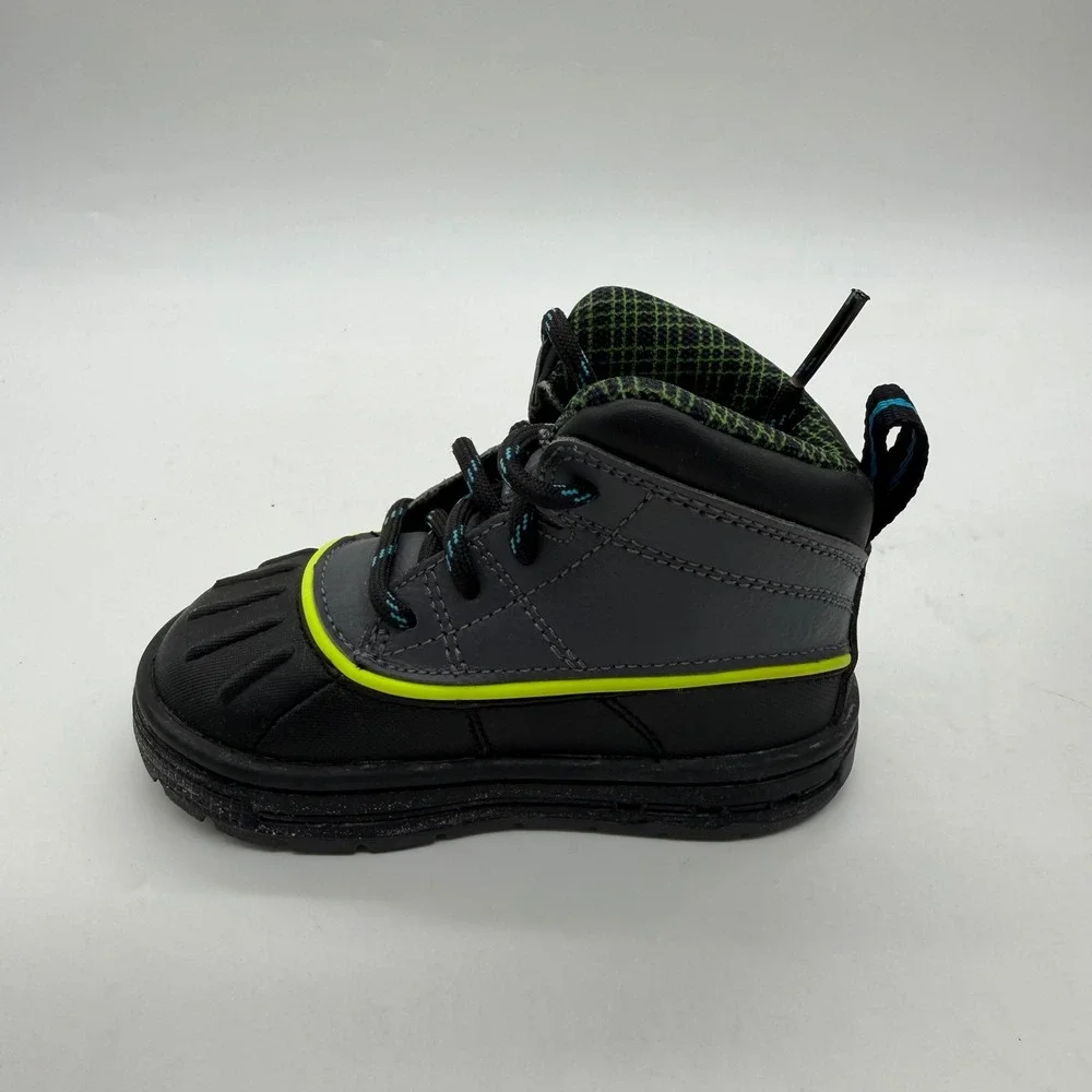 Nike ACG Woodside 2 High Toddler Boots 5C Black Grey Volt Duck Waterproof